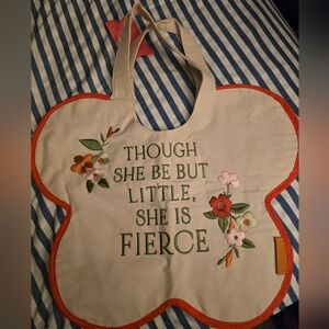 Striped Trim Tote Bag - Neutral Interior